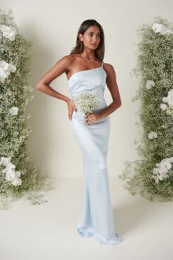 Amelia Maxi Bridesmaid Dress - Matte Ice Blue