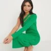 Alayah One Shoulder Midaxi Knit Dress - Green 2 Alayah One Shoulder Midaxi Knit Dress - Green -By Knitwear Shop Alayah Midaxi Green 452