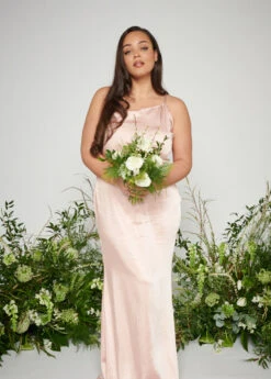 Amelia Maxi Bridesmaid Dress Curve - Matte True Blush