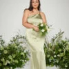 Amelia Maxi Bridesmaid Dress Curve - Matte Olive -By Knitwear Shop Amelia Maxi Olive Curve 1541