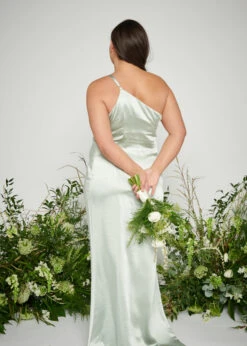 Amelia Maxi Bridesmaid Dress Curve - Matte Sage -By Knitwear Shop Amelia Maxi Sage Curve 777