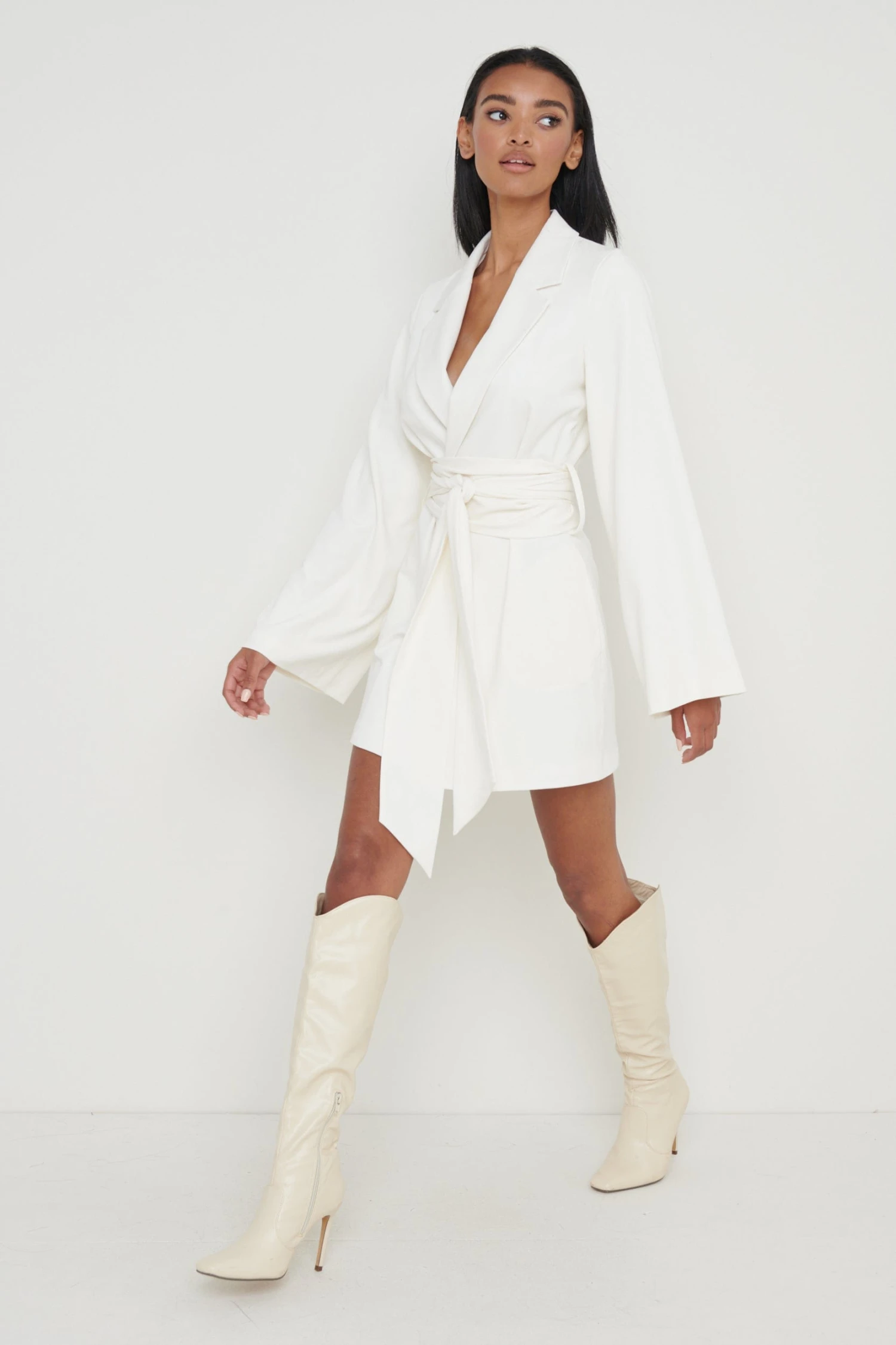 Anika Blazer Dress - Cream 5 Anika Blazer Dress - Cream - Image 3