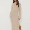 Baylee Soft Knit Midaxi Dress - Beige 2 Baylee Soft Knit Midaxi Dress - Beige -By Knitwear Shop Baylee Knit Midaxi Beige 1161