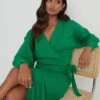 Beau Wrap Midi Dress - Emerald