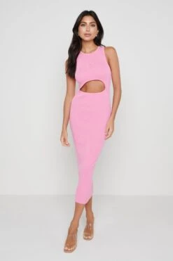 Billie Cut Out Knit Dress - Pink