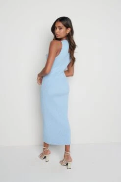 Billie Midi Knit Dress- Blue -By Knitwear Shop Billie dress blue 475