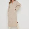 Cas Collared Knit Dress - Beige -By Knitwear Shop Cas Collared Knit Dress Beige 3686