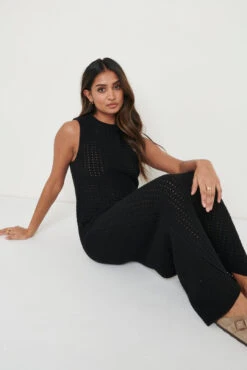 Celine Crochet Dress - Black 13 Celine Crochet Dress - Black -By Knitwear Shop Celine Crochet Dress Black 1773