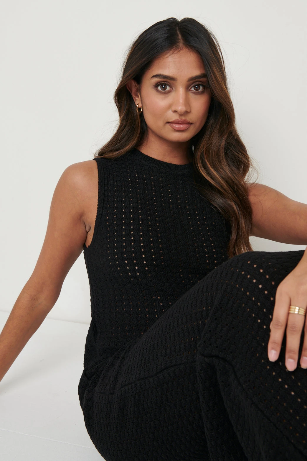 Celine Crochet Dress - Black 4 Celine Crochet Dress - Black - Image 2