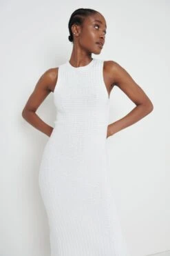 Celine Crochet Midi Dress - White -By Knitwear Shop Celine dress white 1841