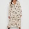 Dotty Day Dress - Beige Polka Dot -By Knitwear Shop Dotty cream 2297