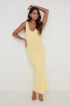 Eliza A-Line Dress - Lemon