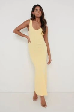 Eliza A-Line Dress - Lemon -By Knitwear Shop Eliza ALine Dress Lemon 1004
