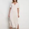 Elodie Collared Knit Dress - Cream -By Knitwear Shop Elodie 950