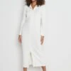 Elsa Knit Button Dress - Cream 1 Elsa Knit Button Dress - Cream -By Knitwear Shop Elsa midi cream 2991