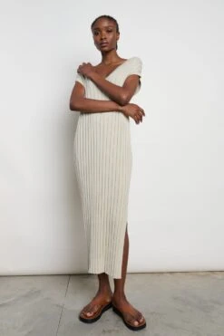 Elsie Knit Dress - Taupe -By Knitwear Shop Elsie Beige 1066