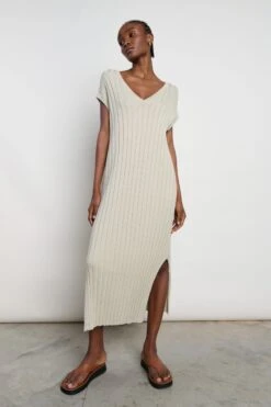 Elsie Knit Dress - Taupe -By Knitwear Shop Elsie Beige 1069