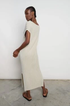 Elsie Knit Dress - Taupe -By Knitwear Shop Elsie Beige 1084