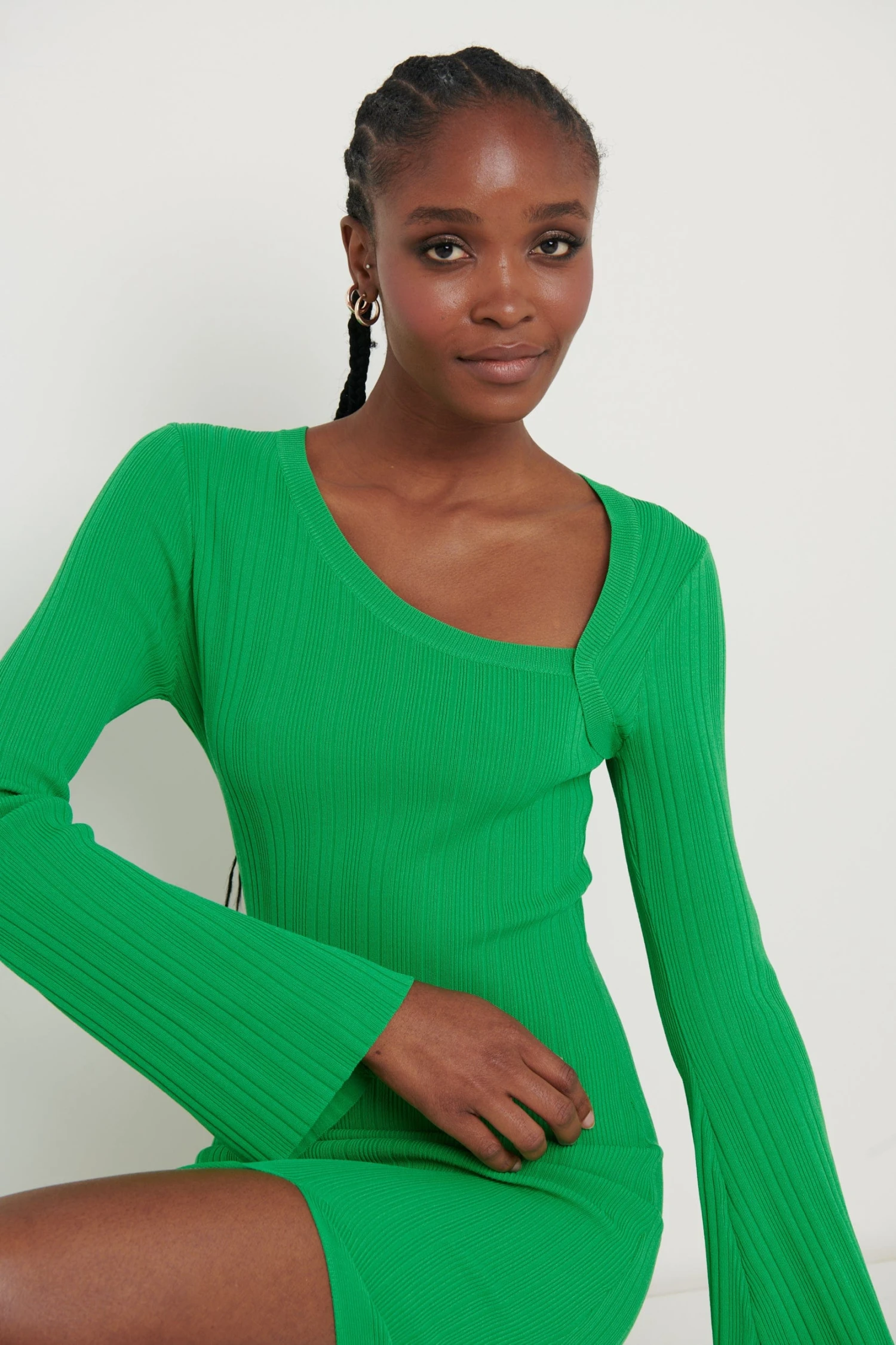 Emmie Cut Out Knit Midaxi Dress - Green 7 Emmie Cut Out Knit Midaxi Dress - Green - Image 5