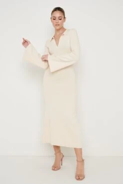 Hayden Knit Midaxi Dress - Ecru