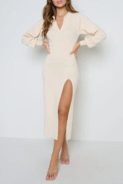 Hayden Knit Dress - Cream -By Knitwear Shop Hayden dress cream 48572