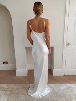 Keisha Maxi Dress - Matte Ivory -By Knitwear Shop IMG 0429