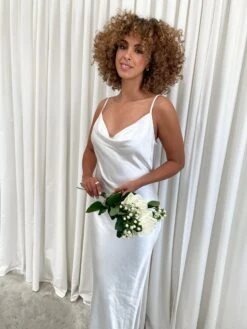 Keisha Maxi Dress - Matte Ivory -By Knitwear Shop IMG 4050