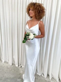 Keisha Maxi Dress - Matte Ivory -By Knitwear Shop IMG 4054