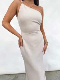Amelia Maxi Dress - Crepe Nude -By Knitwear Shop IMG 9863