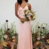 Ines Recycled Maxi Bridesmaids Dress - Matte True Blush -By Knitwear Shop Ines Maxi Blush 546