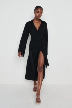 Janessa Wrap Dress - Black