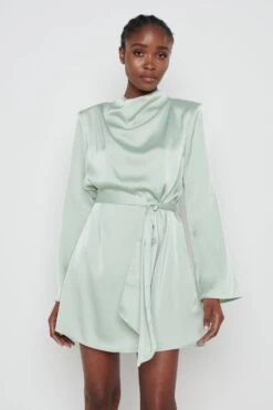 Jayda Cowl Neck Dress - Mint