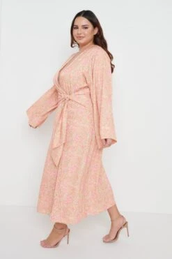 Josephine Knot Drape Midaxi Dress - Multi Ditsy Floral -By Knitwear Shop Josephine ditsy floral 1167