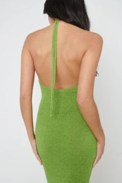 Kendyll Halter Tie Knit Dress - Citrus Green -By Knitwear Shop Kendyll dress green 4415