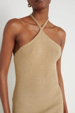 Khloe Knit Midaxi Dress - Oatmeal -By Knitwear Shop Khloe Midaxi Oatmeal 1540