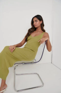 Lara Ribbed Midaxi Dress - Olive -By Knitwear Shop Lara Midaxi Olive 2529 1ae1b9d7 b1d6 4afe a0fa 5f7d82f351ab