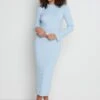 Lia Backless Knit Dress - Ice Blue -By Knitwear Shop Lia dress blue 4316