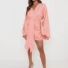 Louise Knot Drape Dress - Terracotta 2 Louise Knot Drape Dress - Terracotta -By Knitwear Shop Louise Knot Drape Dress Terracotta 2573