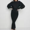 Lucille Midaxi Dress- Black -By Knitwear Shop Lucille dress black 3380