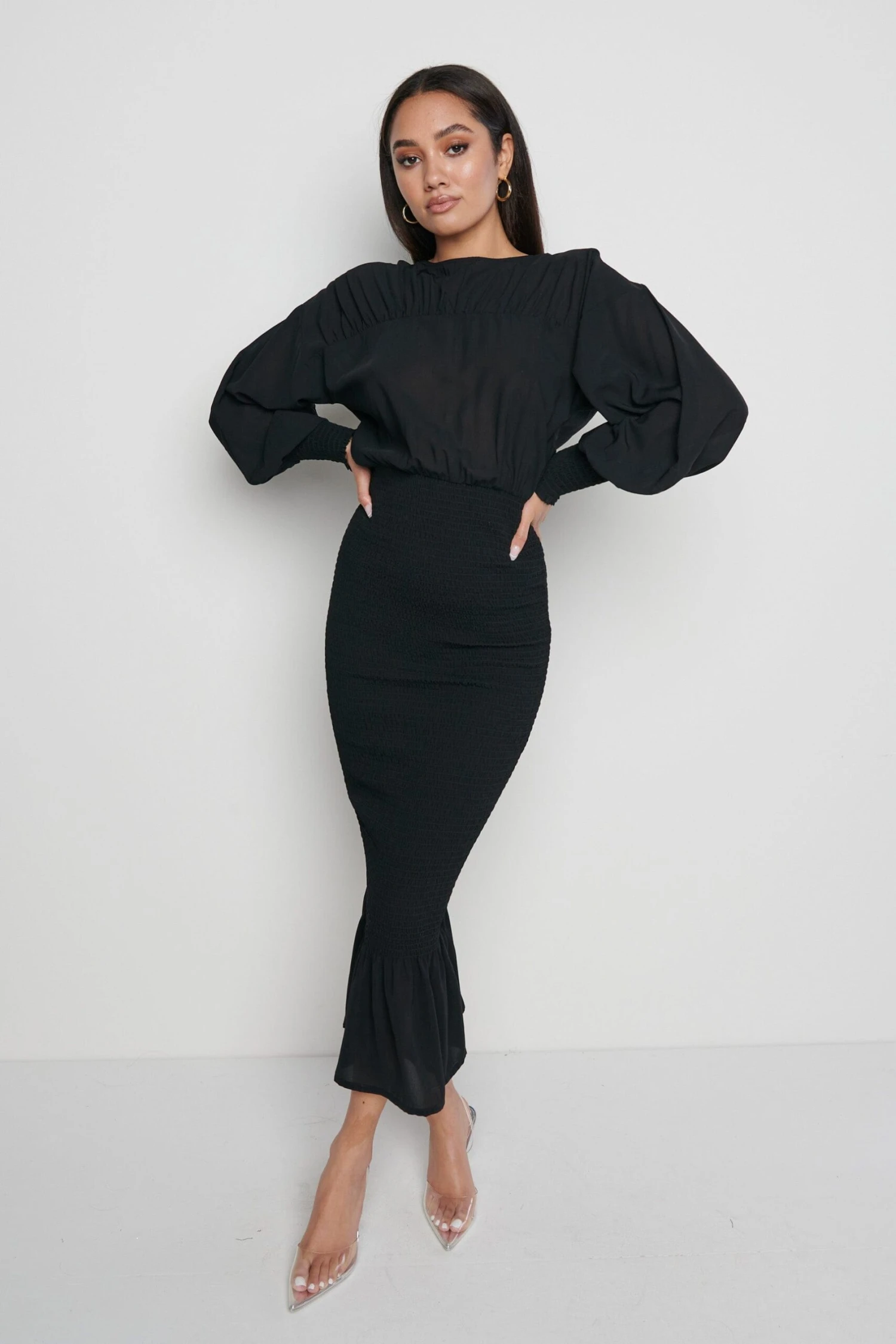Lucille Midaxi Dress- Black 3 Lucille Midaxi Dress- Black