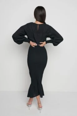 Lucille Midaxi Dress- Black 9 Lucille Midaxi Dress- Black -By Knitwear Shop Lucille dress black 3411