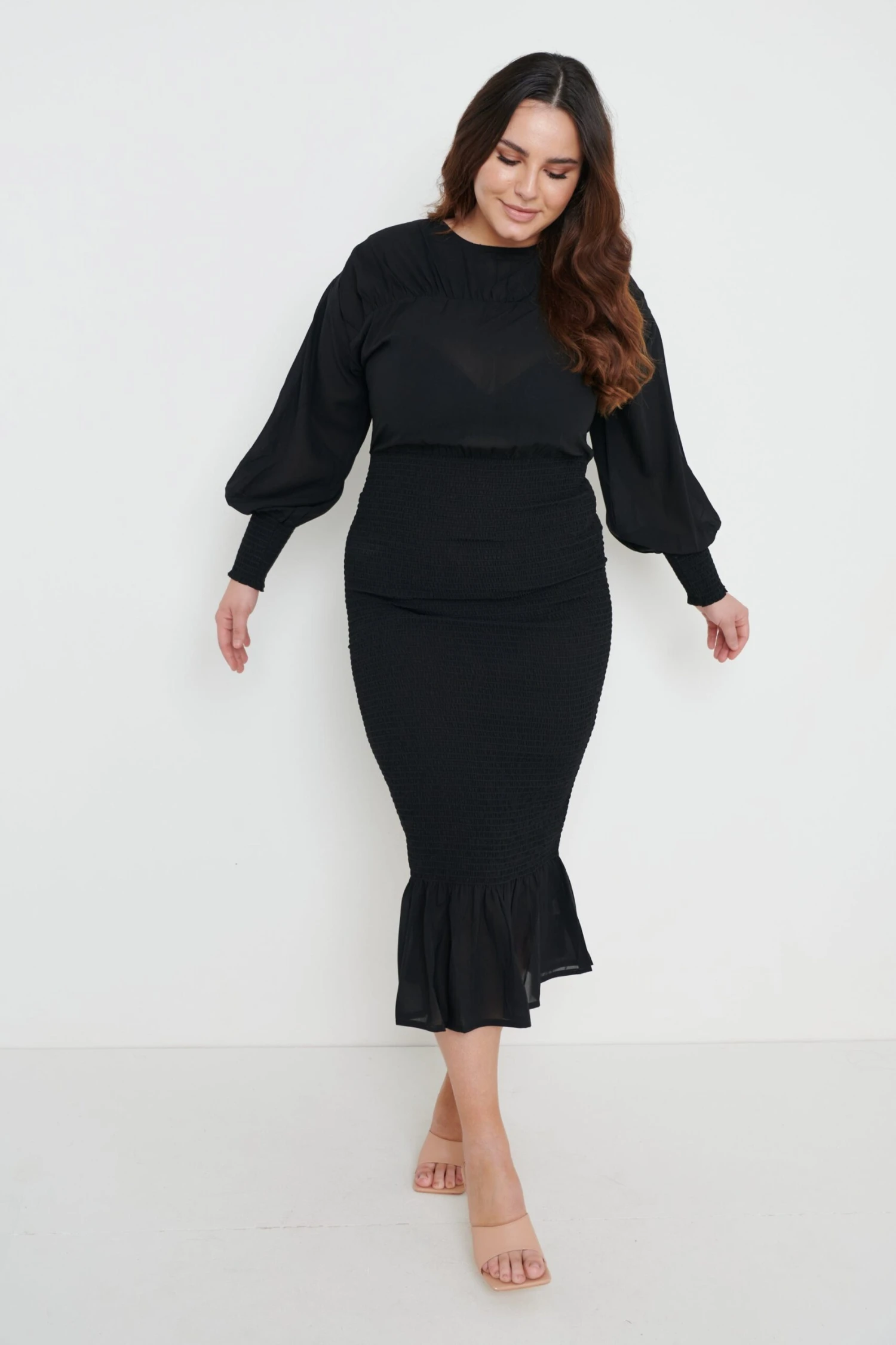 Lucille Midaxi Dress- Black 6 Lucille Midaxi Dress- Black - Image 4