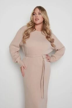 Mae Crew Neck Knit Dress - Dusty Pink -By Knitwear Shop Mae dress pink 37032 55022269 79d7 474c a6f3 daddafc88812