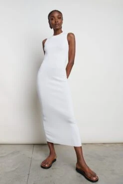 Nova Knitted Dress - White -By Knitwear Shop Nova White 2109