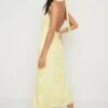 Odelle Backless Halter Tie Dress - Chartreuse Floral -By Knitwear Shop Odelle Backless Dress Print 3140