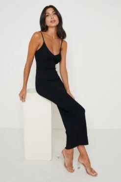 Piper Knit Dress - Black -By Knitwear Shop Piper Knit Black 3661