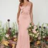 Piper Maxi Bridesmaid Dress - Matte Tan Blush -By Knitwear Shop Piper Maxi Tan Blush 1321