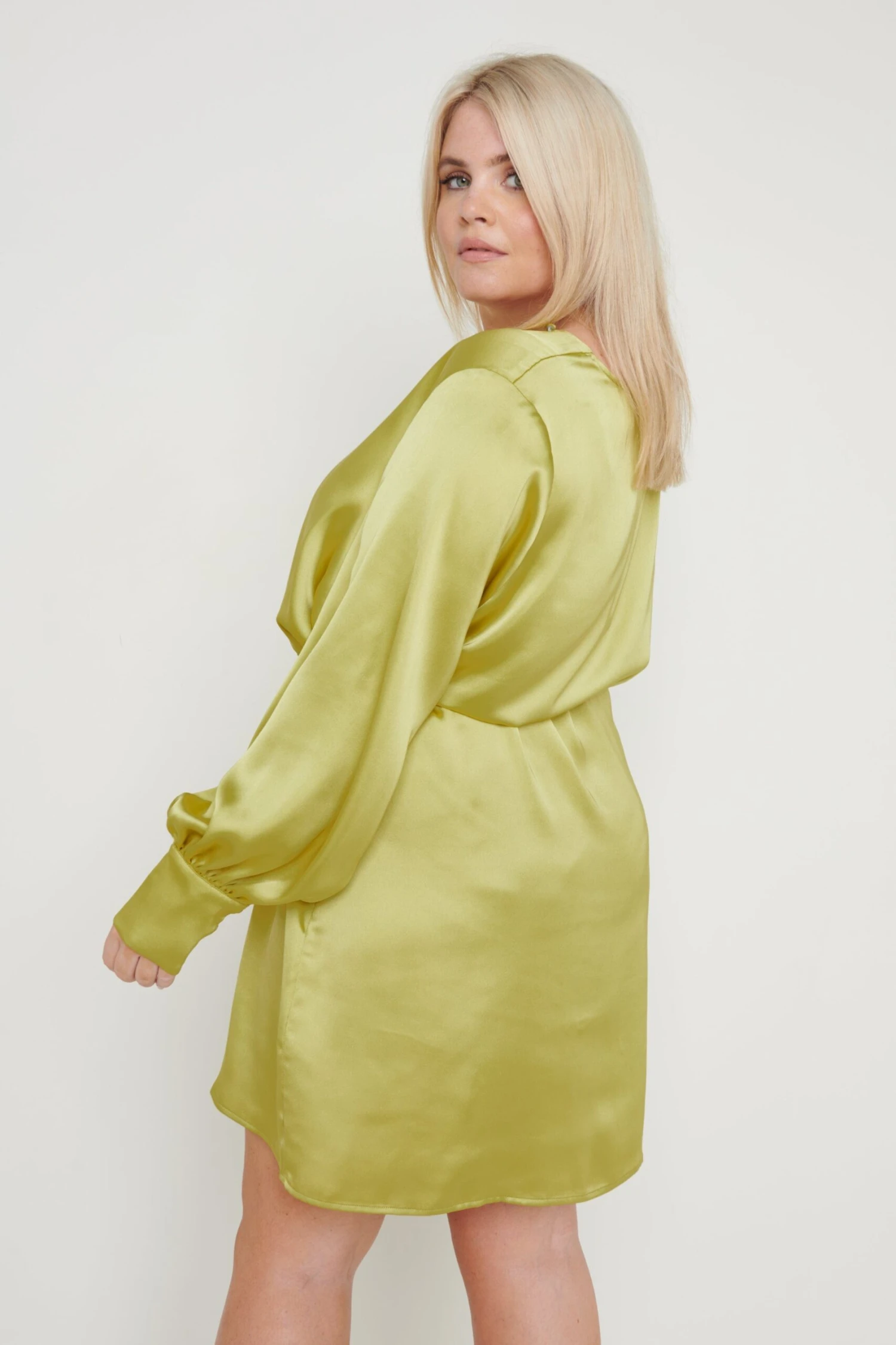 Remi Button Down Mini Dress - Chartreuse 7 Remi Button Down Mini Dress - Chartreuse - Image 5