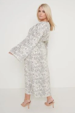 Roscoe Button Shirt Kimono Dress - Abstract Wave 16 Roscoe Button Shirt Kimono Dress - Abstract Wave -By Knitwear Shop Roscoe Dress Print 2026