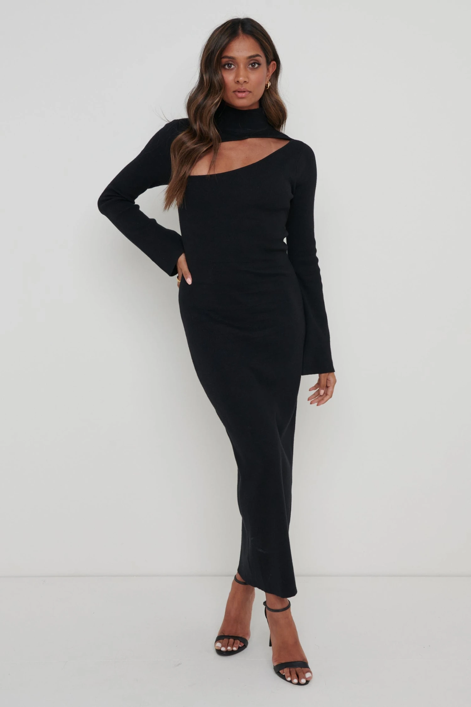 Shani Cut Out Knit Dress - Black 5 Shani Cut Out Knit Dress - Black - Image 3